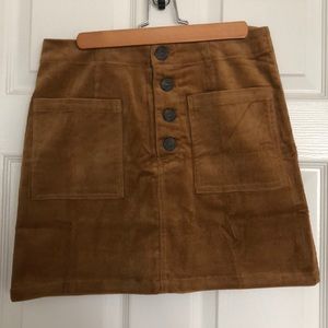 Forever 21 Brown Corduroy Mini Skirt